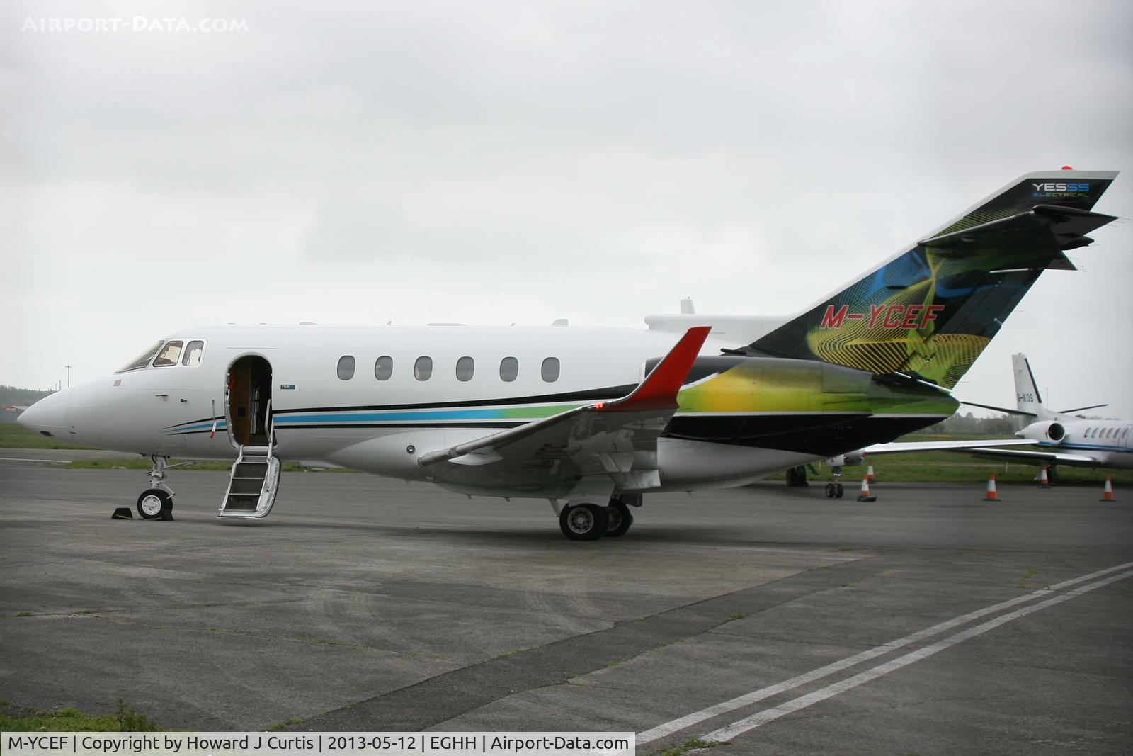 M-YCEF, 2005 Raytheon Hawker 800XPi C/N 258723, Side on view.
