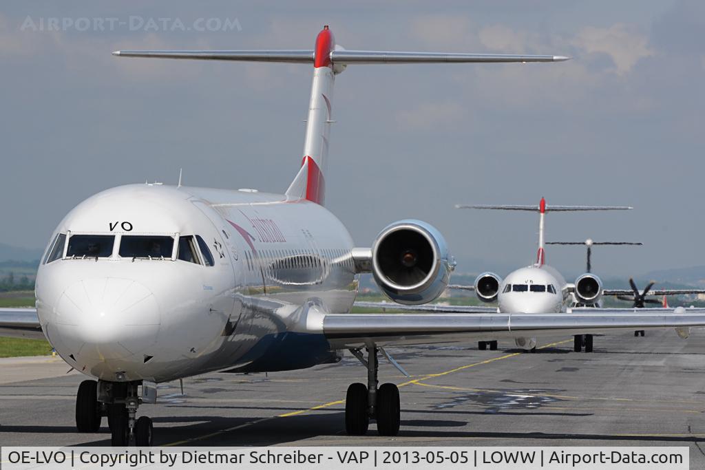 OE-LVO, 1993 Fokker 100 (F-28-0100) C/N 11460, Austrian Airlines Fokker 100 with Tyrolean sticker