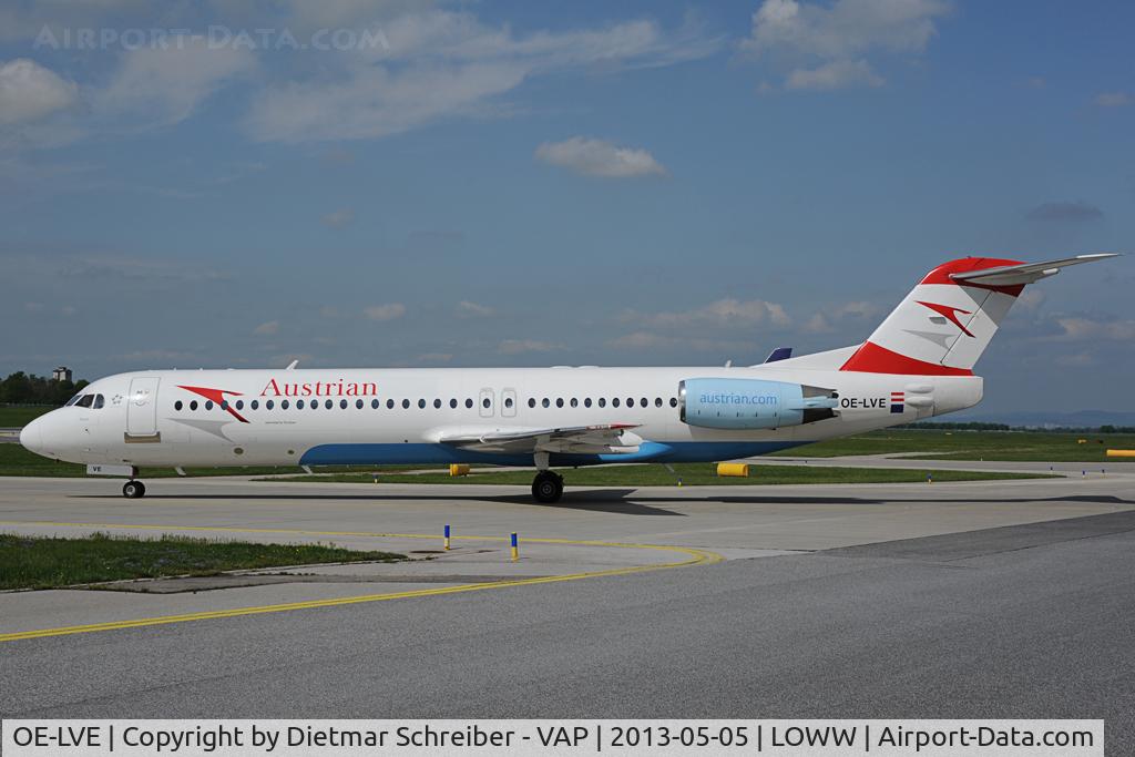 OE-LVE, 1994 Fokker 100 (F-28-0100) C/N 11499, Austrian Airlines Fokker 100 with Tyrolean sticker