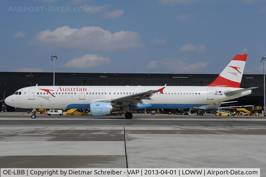 OE-LBB, 1995 Airbus A321-111 C/N 570, Austrian Airlines Airbus 321 with Tyrolean sticker