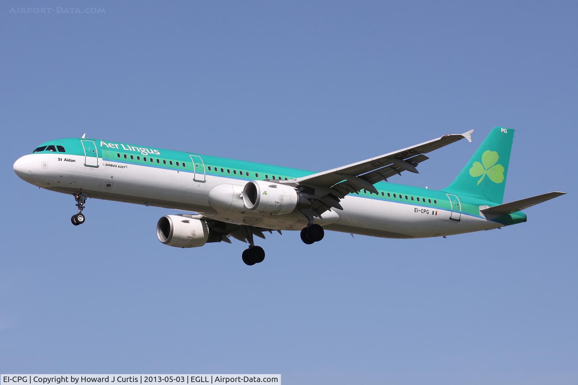 EI-CPG, 1999 Airbus A321-211 C/N 1023, Aer Lingus, on finals for runway 27L.