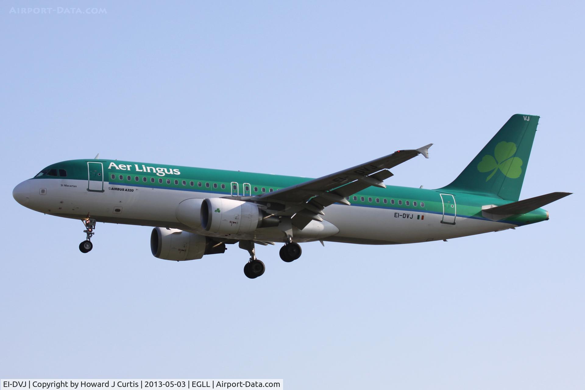 EI-DVJ, 2009 Airbus A320-214 C/N 3857, Aer Lingus, on finals for runway 27L.