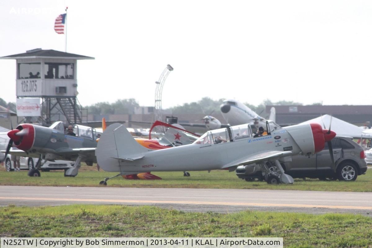 N252TW, 2002 Yakovlev (Aerostar) Yak-52TW C/N 0212301, Arriving at Sun N Fun 2013 - Lakeland, FL