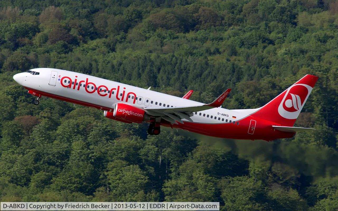 D-ABKD, 2009 Boeing 737-86J C/N 37742, departure to TXL via RW27