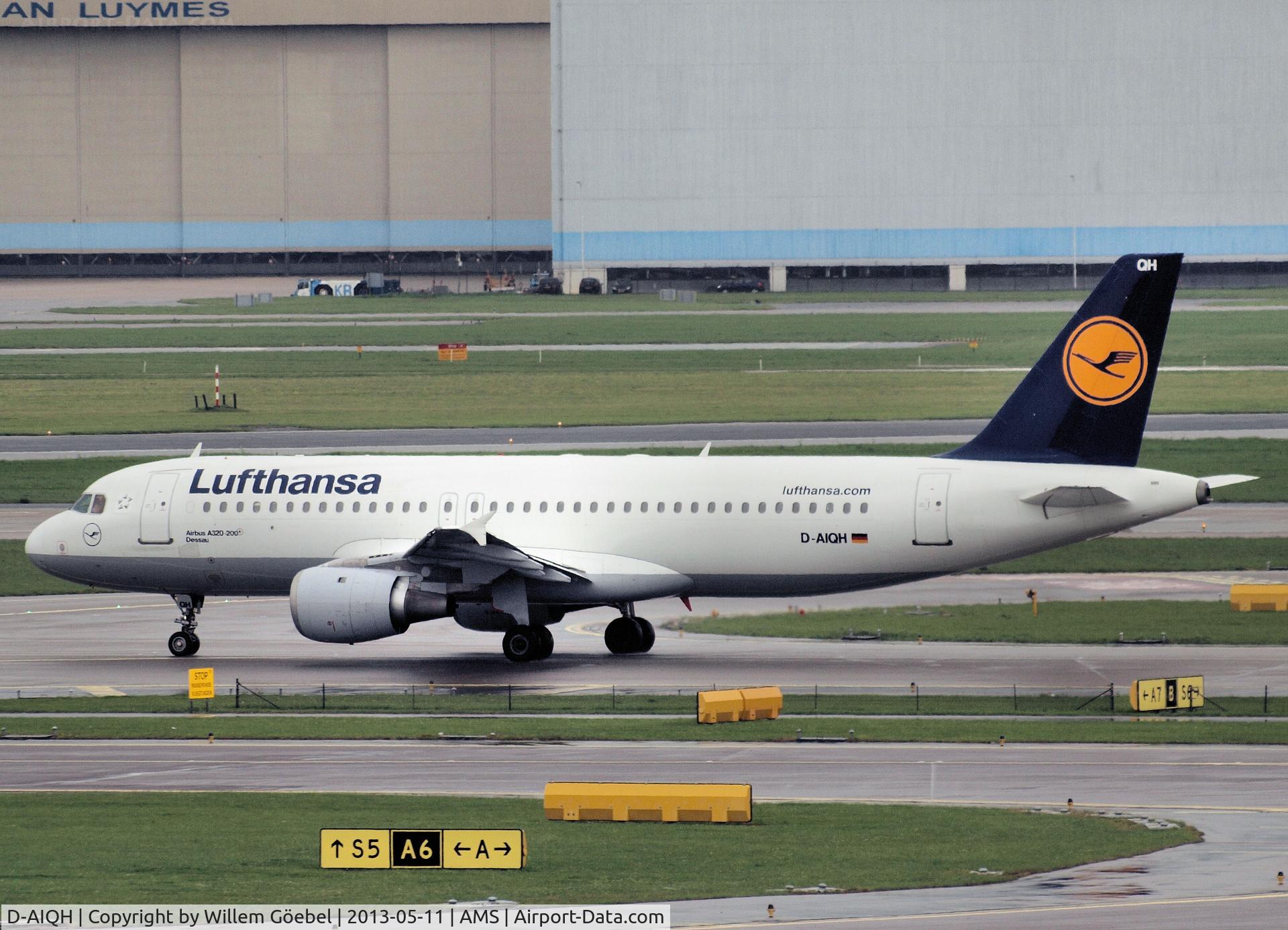 D-AIQH, 1991 Airbus A320-211 C/N 217, Taxi to runway L18 of Schiphol Airport