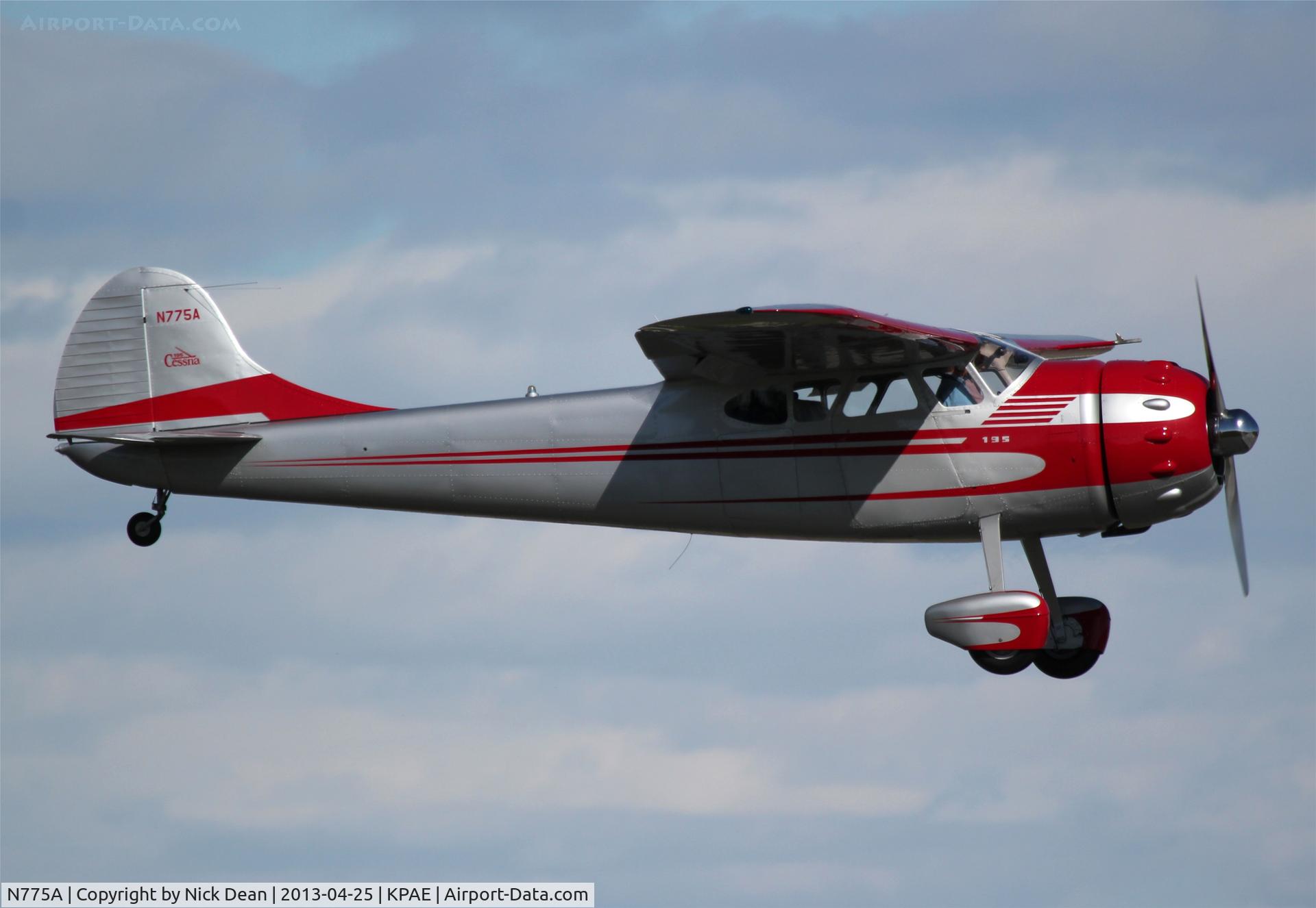 N775A, 1951 Cessna 195B Businessliner C/N 7631, KPAE/PAE
