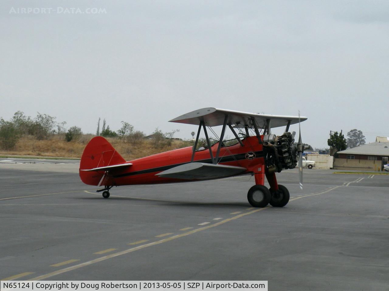 N65124, 1943 Boeing A75N1(PT17) C/N 75-1260, 1943 Boeing Stearman A75N1 (PT-17) 'Spirit of OPEC'. P&W R-985 Wasp Jr. (by Jacobs) 450 Hp upgrade, taxi