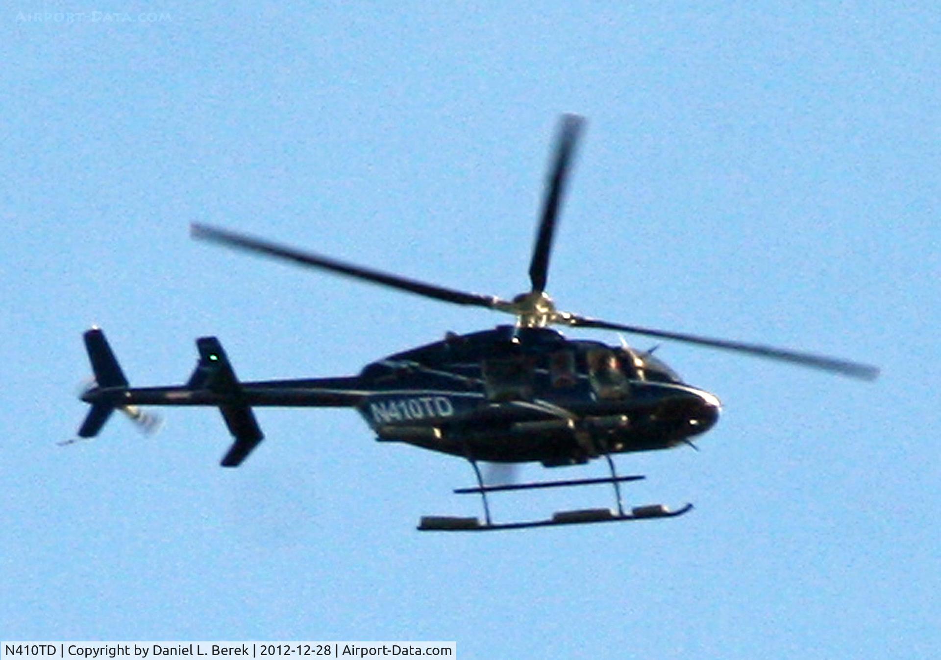 N410TD, 2012 Bell 407GX C/N 54306, Mysterious copter high over the Hudson River.