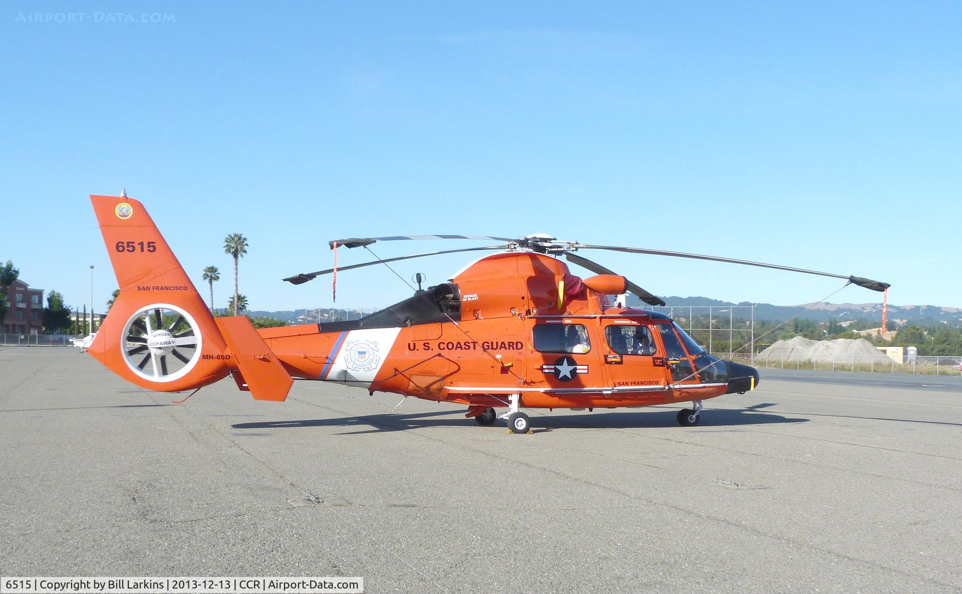 6515, Aerospatiale HH-65C Dolphin C/N 6129, MH-65D from the Coast Guard Air Station San Francisco visiting CCR.