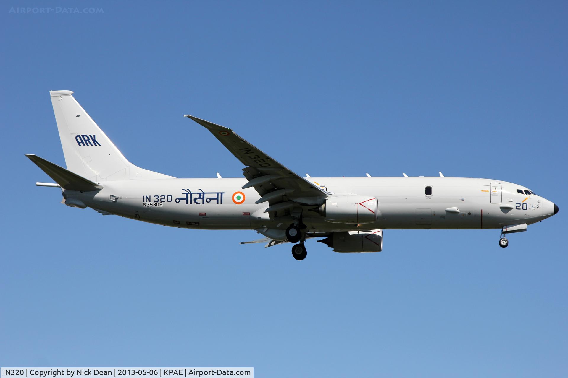 IN320, 2011 Boeing P-8I Neptune C/N 40610, KPAE/PAE