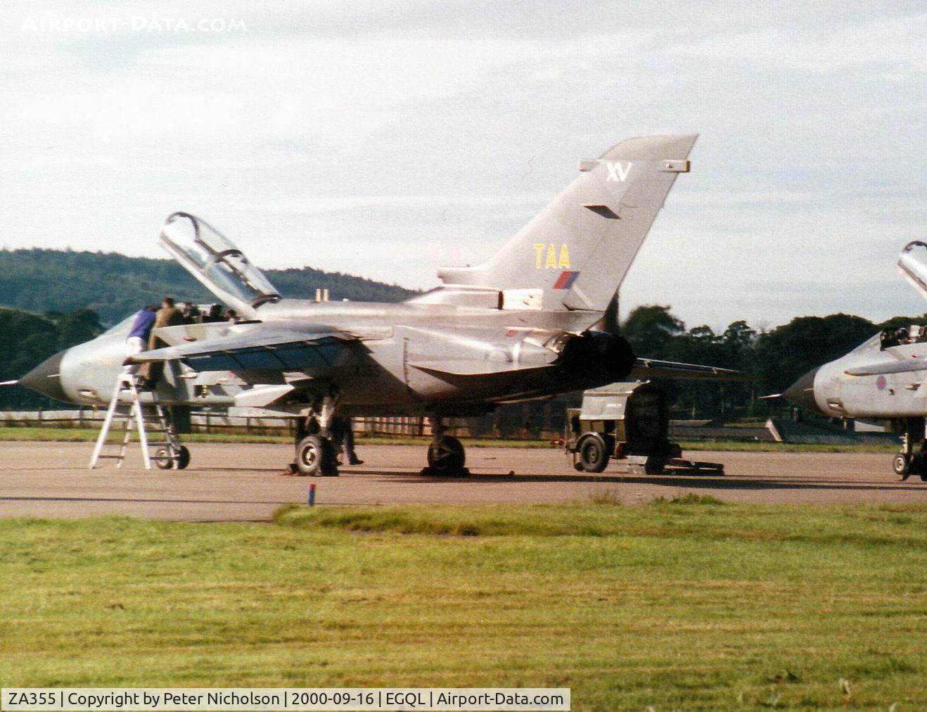 ZA355, 1980 Panavia Tornado GR.1 C/N 032/BS008/3016, Tornado GR.1, callsign Stella 1, of 15[Reserve] Squadron based at RAF Lossiemouth on the flight-line at the 2000 RAF Leuchars Airshow.