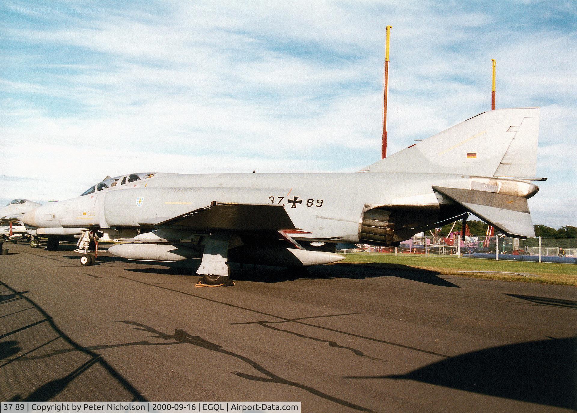 37 89, 1972 McDonnell Douglas F-4F Phantom II C/N 4572, F-4F Phantom, callsign German Air Force 2973 Bravo, of JG-73 on display at the 2000 RAF Leuchars Airshow.