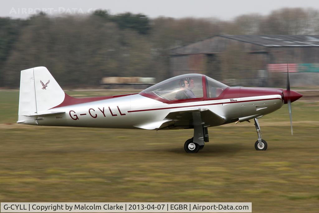 G-CYLL, 2006 Sequoia F-8L C/N PFA 100-14572, Falco F8L at The Real Aeroplane Club's Spring Fly-In, Breighton Airfield, April 2013.