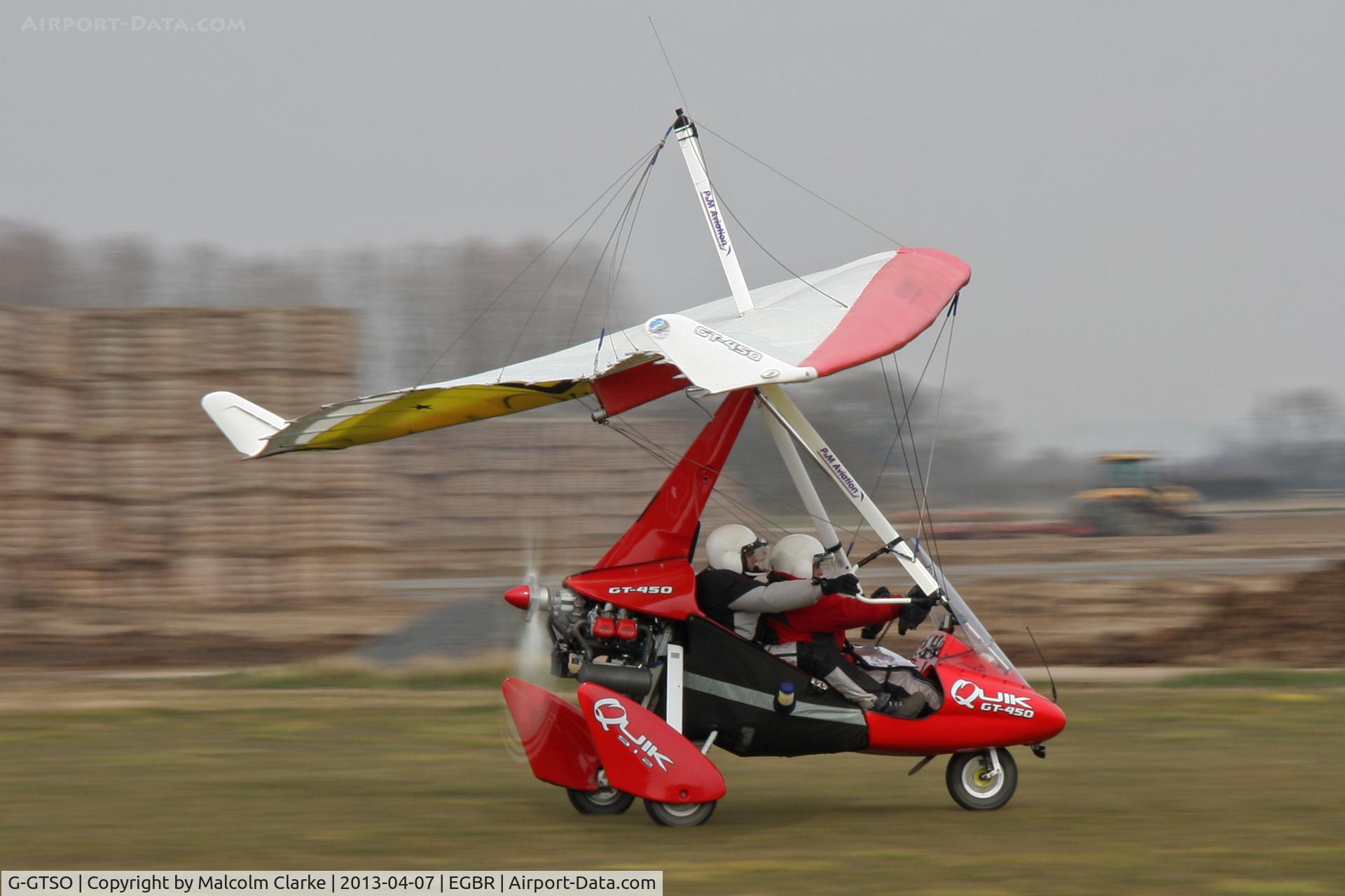G-GTSO, 2006 Mainair Pegasus Quik GT450 C/N 8164, Mainair Pegasus Quik at The Real Aeroplane Club's Spring Fly-In, Breighton Airfield, April 2013.