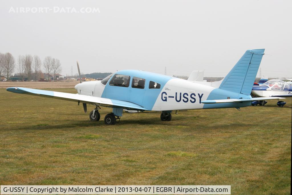 G-USSY, 1982 Piper PA-28-181 Cherokee Archer II C/N 28-8290011, Piper PA-28-181 Cherokee Archer II at The Real Aeroplane Club's Spring Fly-In, Breighton Airfield, April 2013.