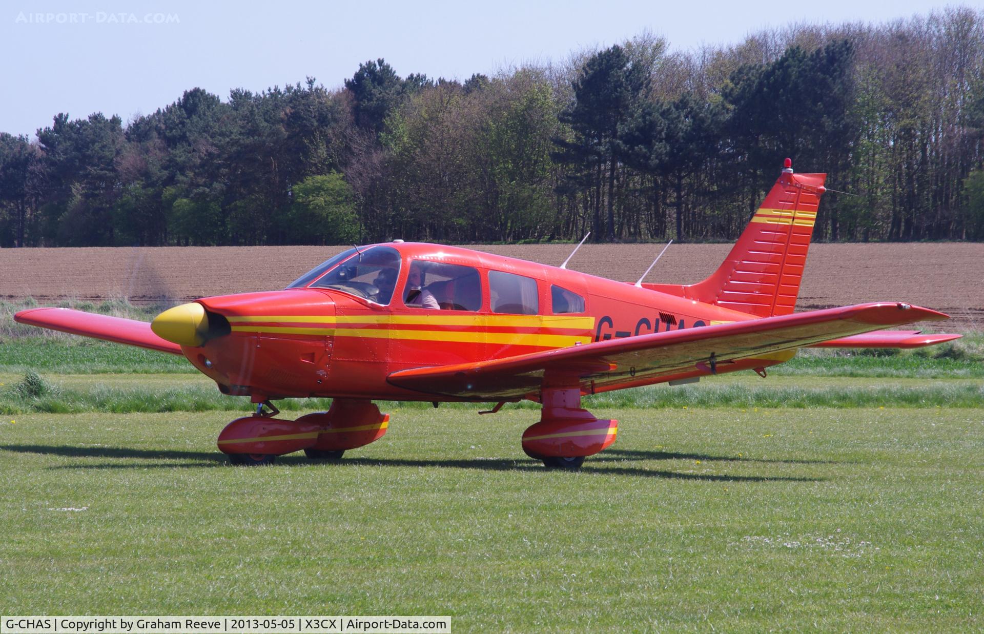 G-CHAS, 1980 Piper PA-28-181 Cherokee Archer II C/N 28-8090325, Just arrived at Cromer.