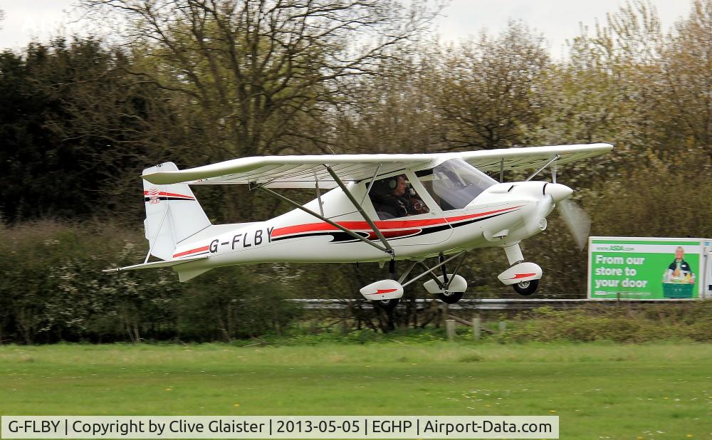 G-FLBY, 2013 Comco Ikarus C42 FB100 Bravo C/N 1302-7239, Originally and currently in private hands in March 2013