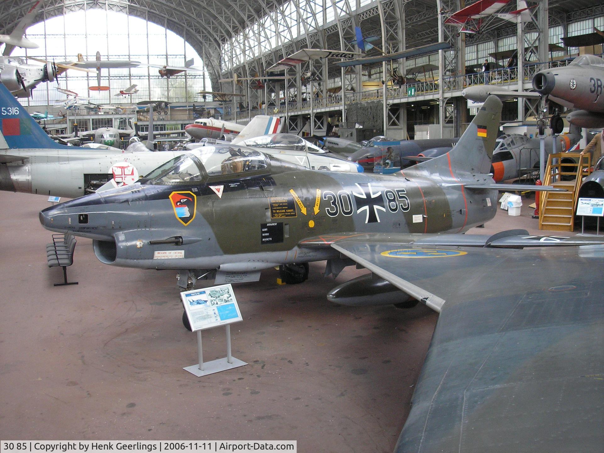 30 85, Fiat G-91R/3 C/N D348, Aviation museum Brussels