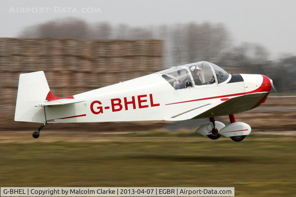 G-BHEL, 1957 SAN Jodel D-117 C/N 735, SAN Jodel D-117 at The Real Aeroplane Club's Spring Fly-In, Breighton Airfield, April 2013.
