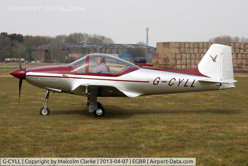 G-CYLL, 2006 Sequoia F-8L C/N PFA 100-14572, Falco F8L at The Real Aeroplane Club's Spring Fly-In, Breighton Airfield, April 2013.