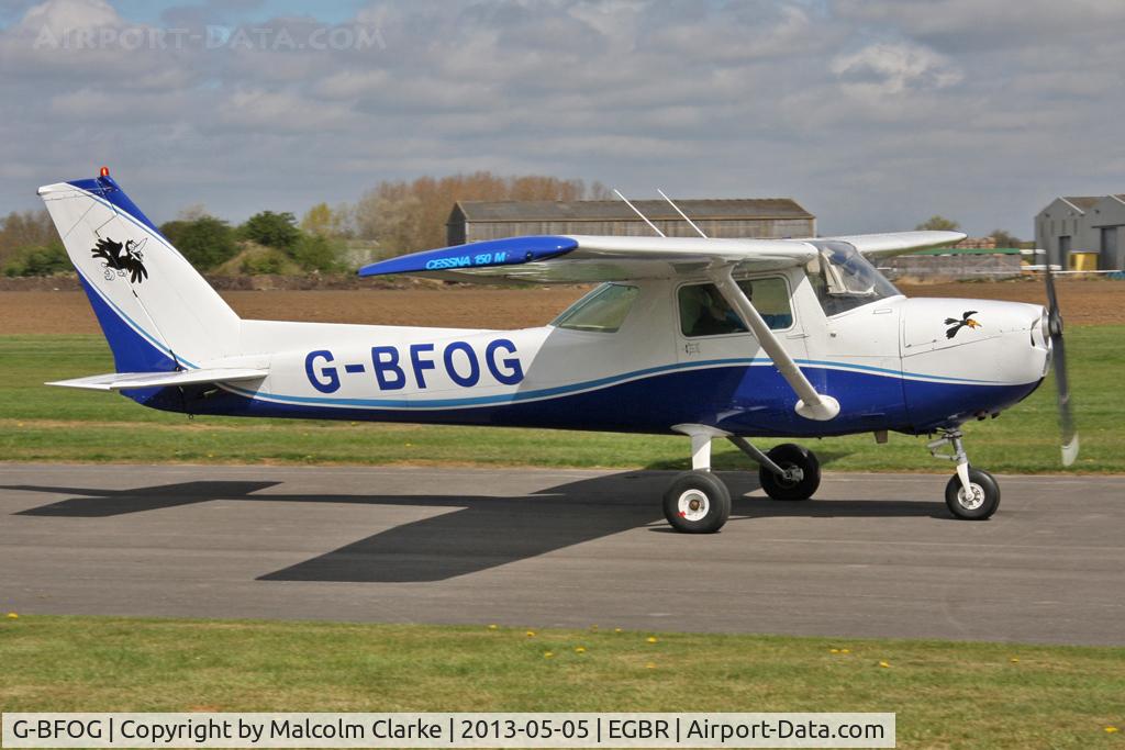 G-BFOG, 1974 Cessna 150M C/N 150-76223, Cessna 150M at The Real Aeroplane Club's May-hem Fly-In, Breighton Airfield, May 2013.