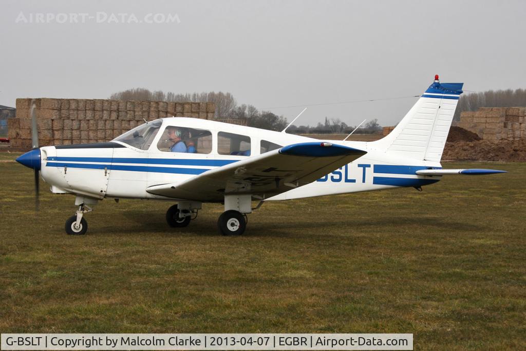 G-BSLT, 1980 Piper PA-28-161 Cherokee Warrior II C/N 28-8016303, Piper PA-28-161 Warrior II at The Real Aeroplane Club's Spring Fly-In, Breighton Airfield, April 2013.
