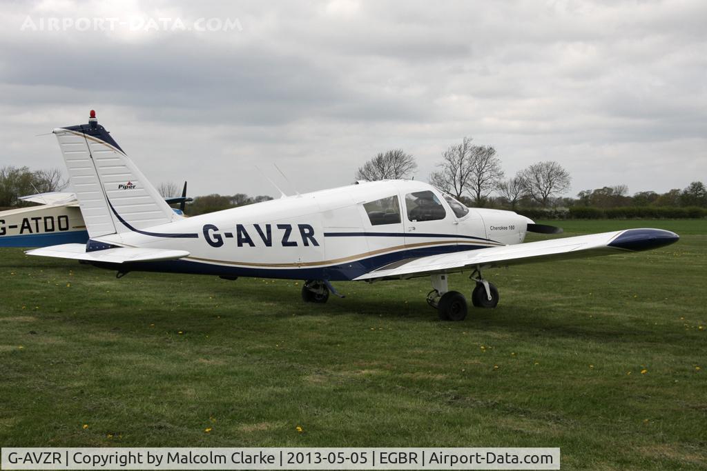 G-AVZR, 1967 Piper PA-28-180 Cherokee C C/N 28-4114, Piper PA-28-180 Cherokee C at The Real Aeroplane Company's May-hem Fly-In, Breighton Airfield, May 2013.
