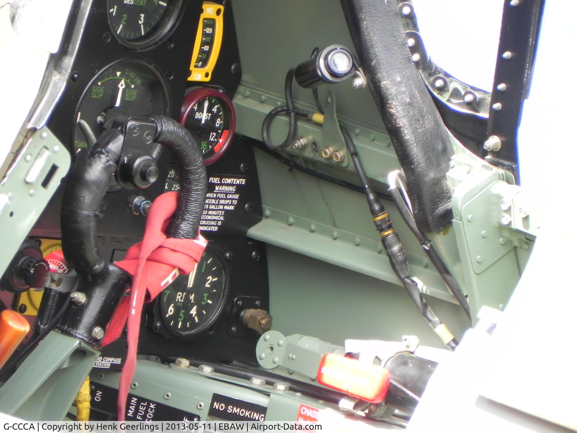 G-CCCA, 1944 Supermarine 509 Spitfire TR.IXc C/N CBAF.9590, Stampe Fly In May 2013