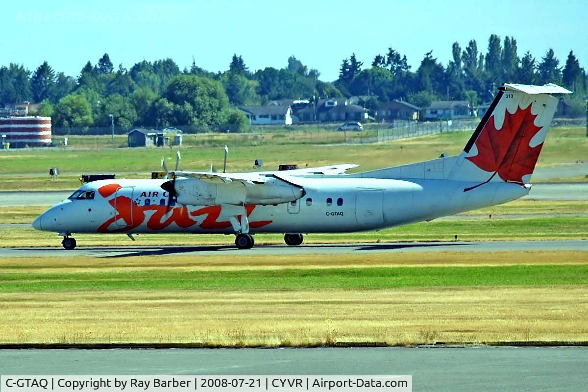 C-GTAQ, 1989 De Havilland Canada DHC-8-301 Dash 8 C/N 180, De Havilland Canada DHC-8-301 Dash 8 [180] (Air Canada Jazz) Vancouver~C 21/07/2008