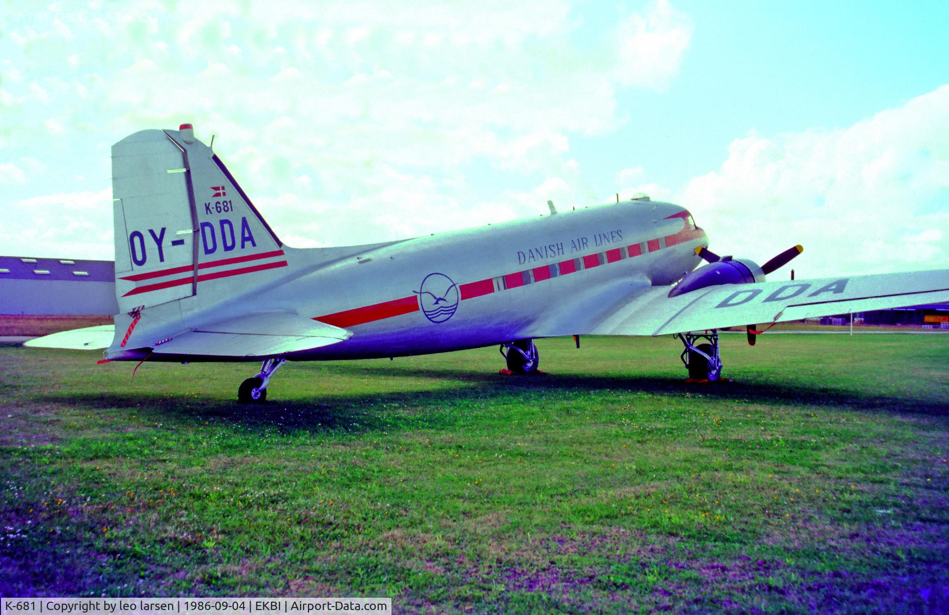 K-681, 1943 Douglas C-47A Dakota C/N 9664, Billund Denmark 4.9.86