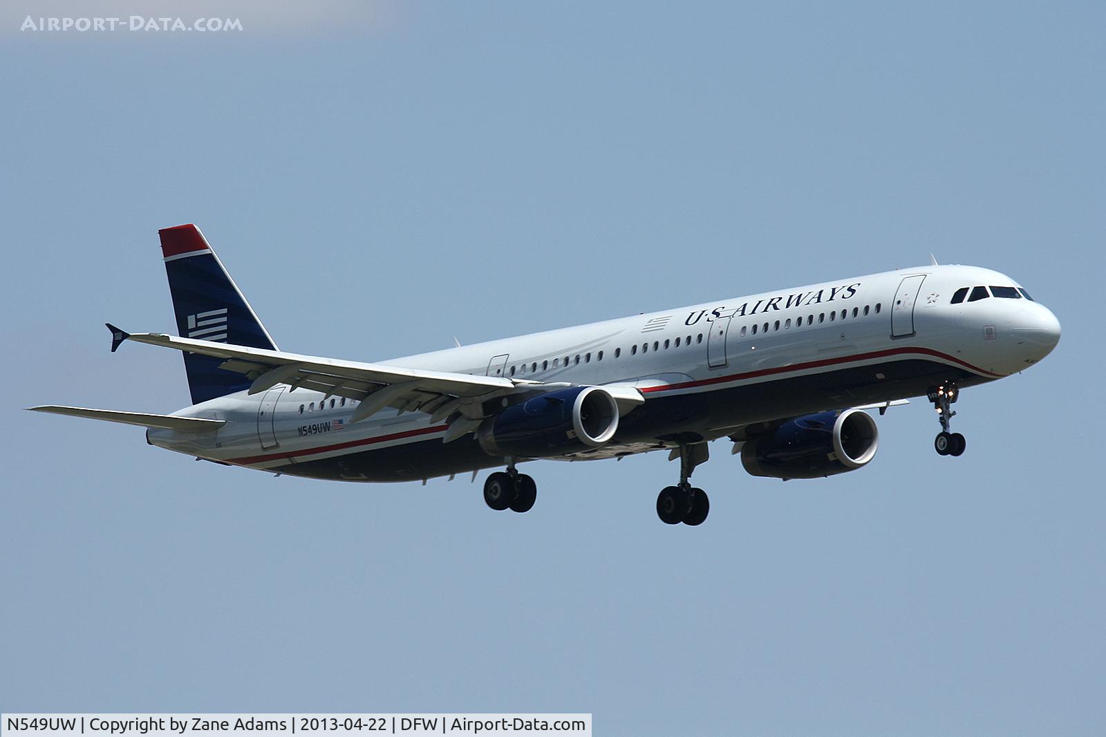 N549UW, 2011 Airbus A321-231 C/N 4932, US Airways at DFW Airport