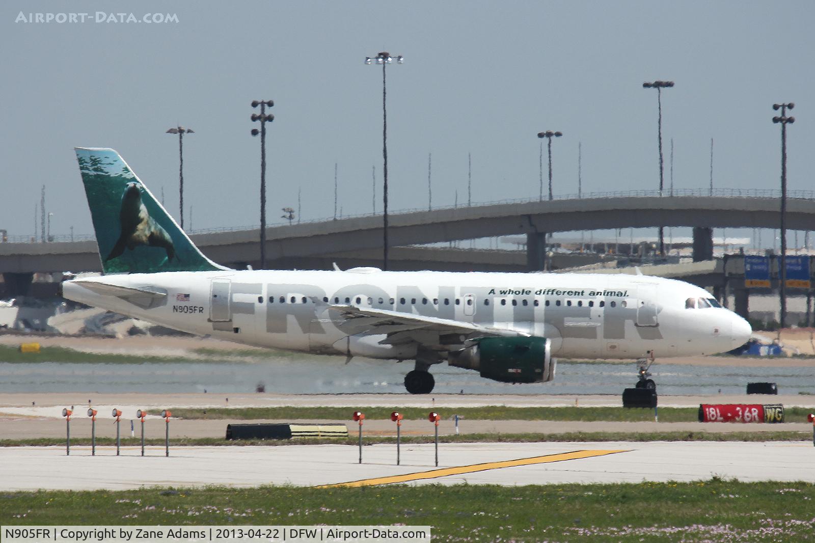 N905FR, 2001 Airbus A319-111 C/N 1583, Frontier Airlines at DFW Airport