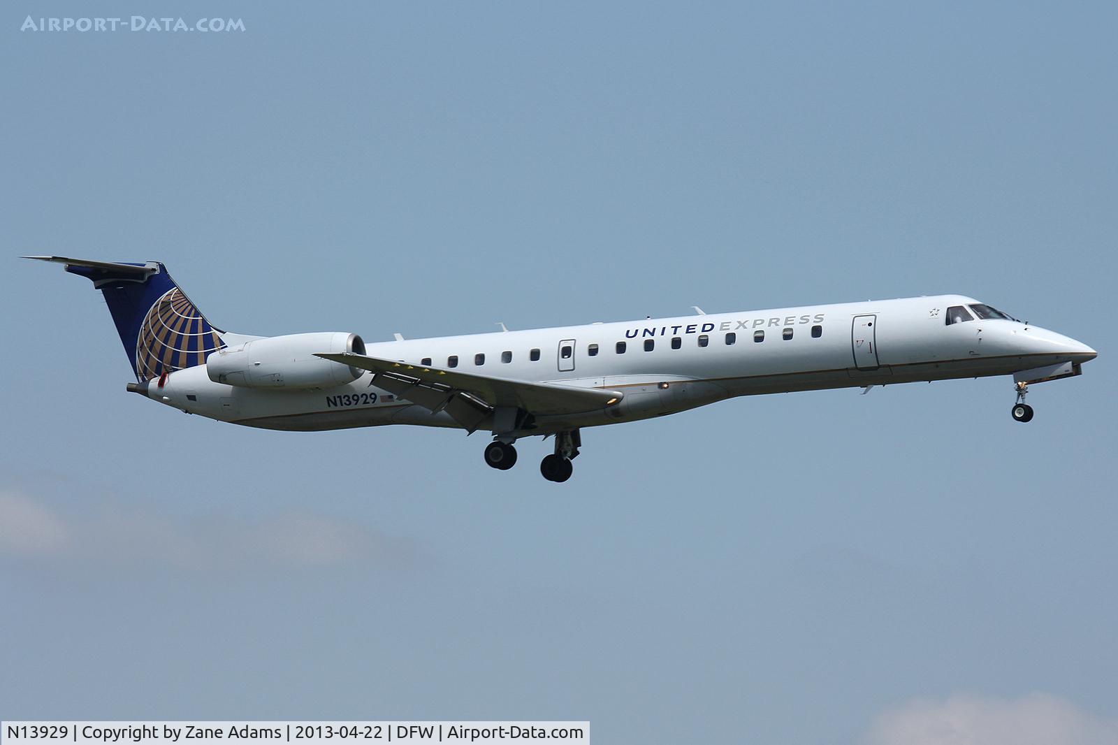 N13929, 1997 Embraer EMB-145EP (ERJ-145EP) C/N 145009, United Express at DFW Airport