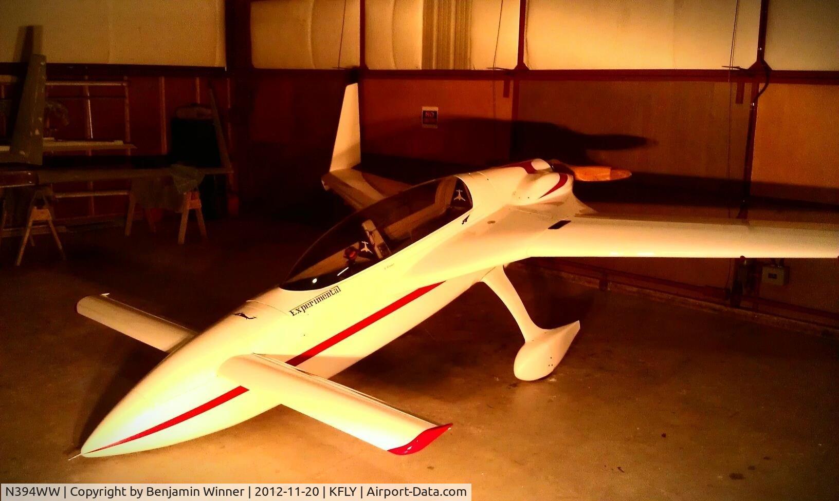 N394WW, Rutan VariEze C/N 001 (N394WW), Dual electronic ignition continental O-200a. 155kt cruise, 700nm range, 4 hr endurance. Best rate 90@2000fpm, best angle 70@700fpm.
