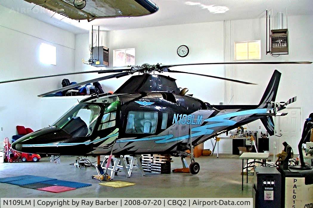 N109LM, 2007 Agusta A-109S C/N 22046, Agusta A.109C [7655] Fort Langley~C 20/07/2008. Being prepared for new owners and new registration.
