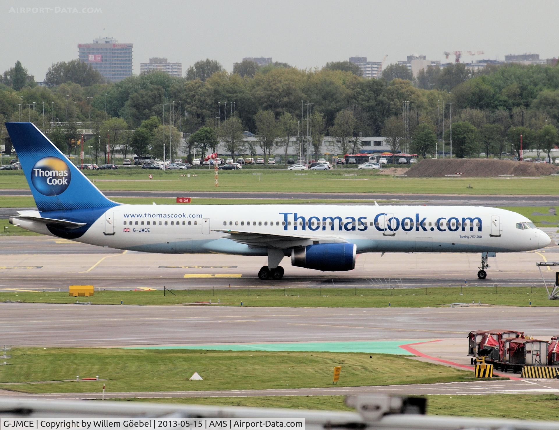 G-JMCE, 2000 Boeing 757-25F C/N 30758, Taxi to the parking on Schiphol east.