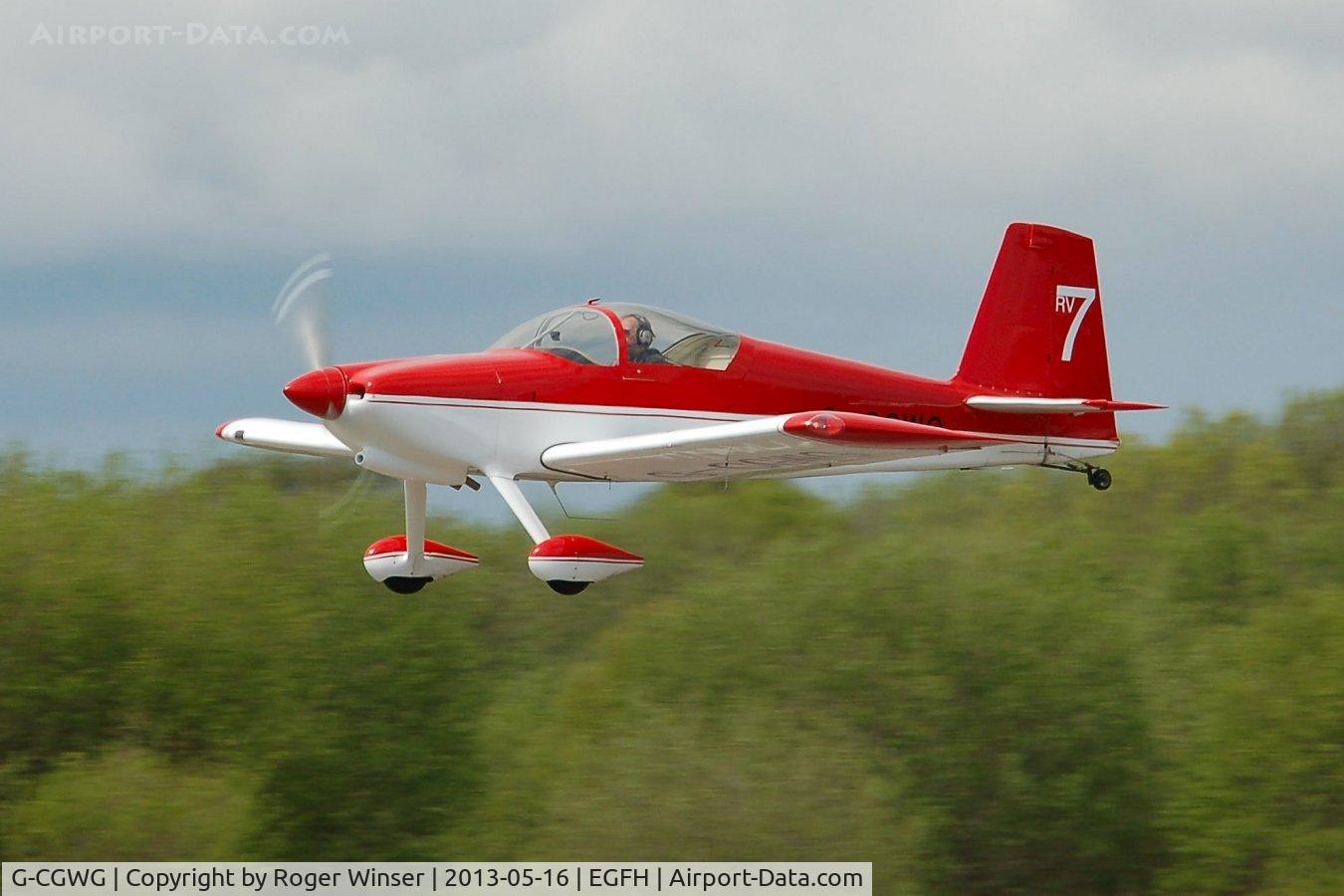 G-CGWG, 2011 Vans RV-7 C/N PFA 323-14486, Resident RV-7 departing Runway 22.