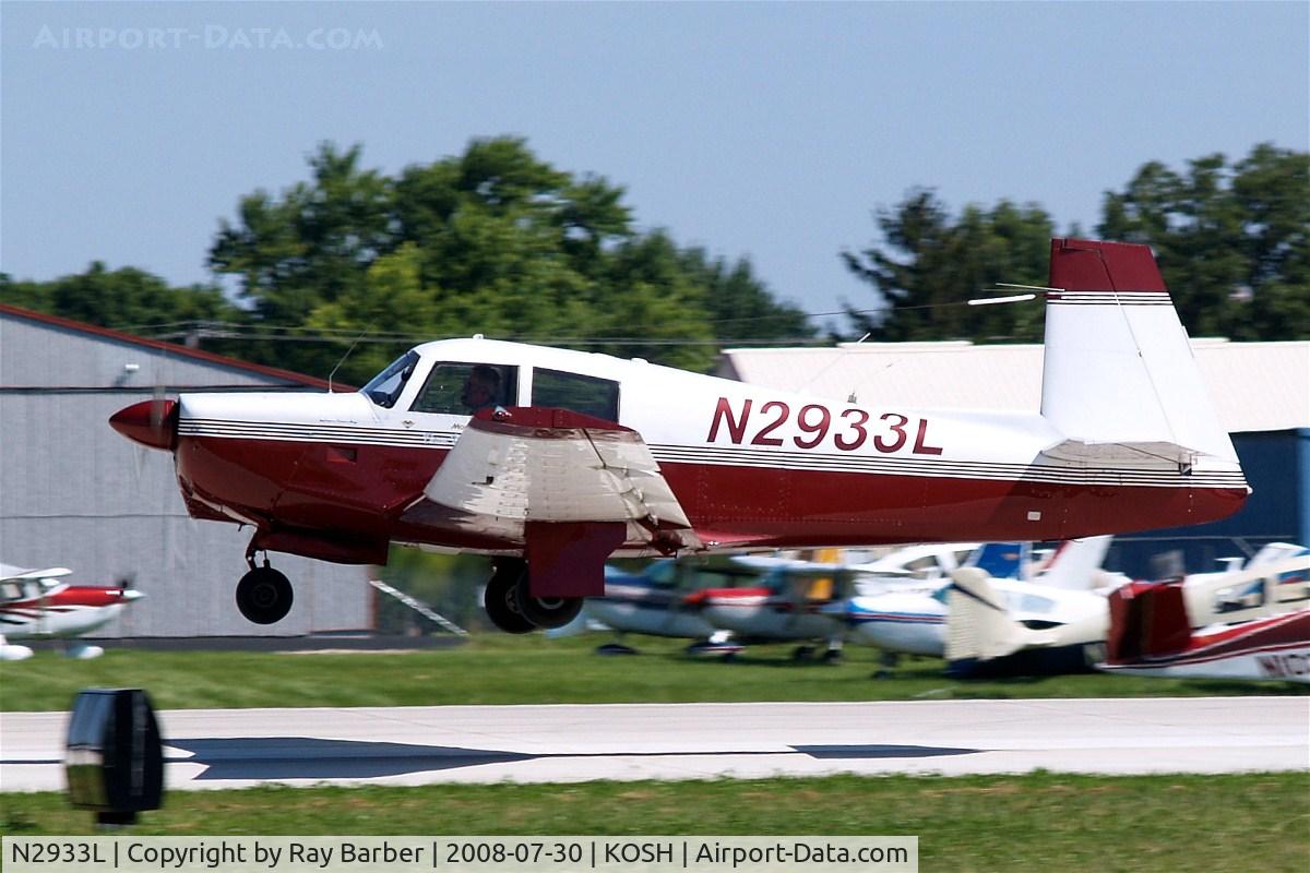 N2933L, 1967 Mooney M20C Ranger C/N 670067, Mooney M.20C Ranger [670067] Oshkosh-Wittman Regional~N 30/07/2008