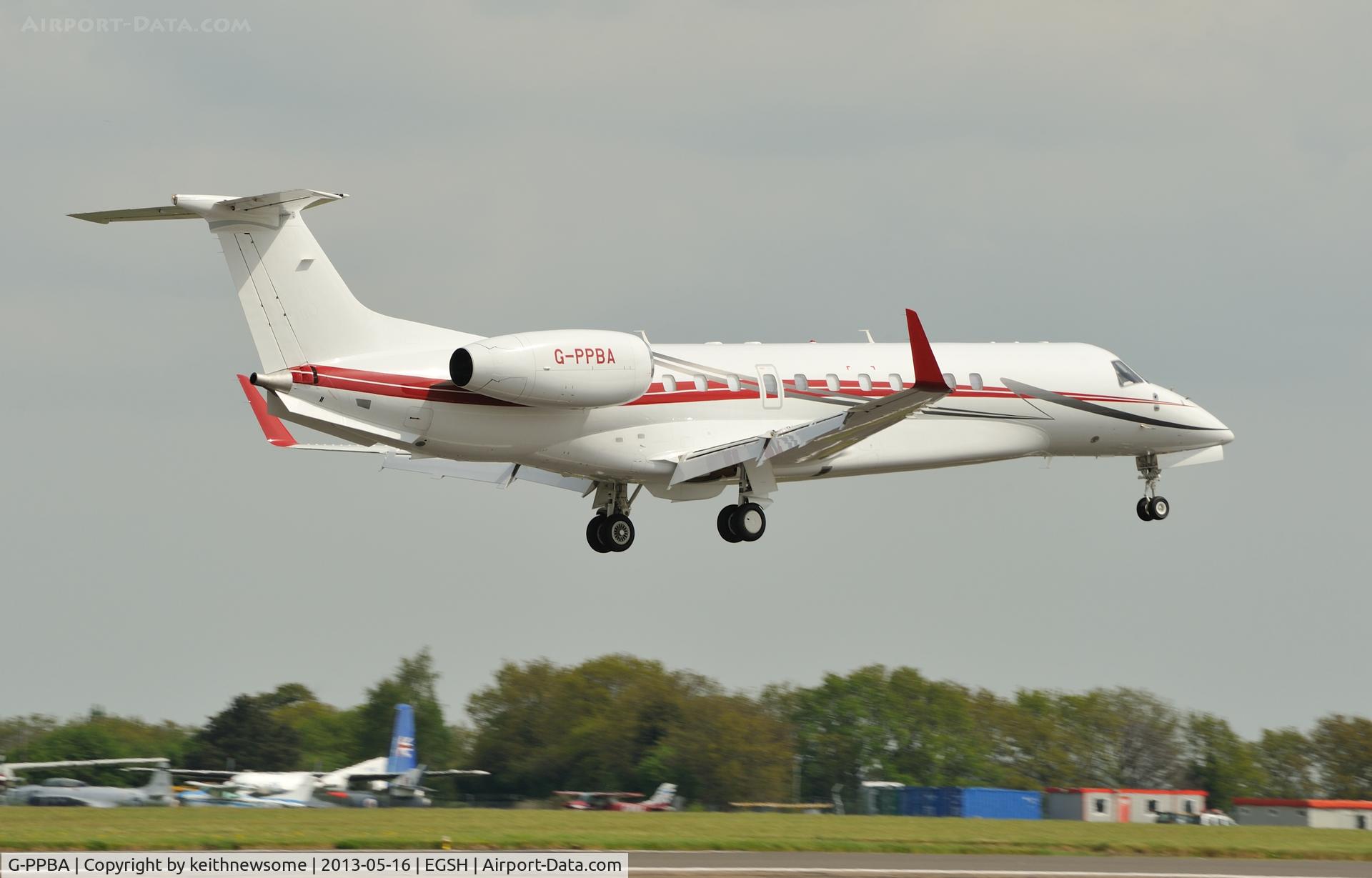G-PPBA, 2012 Embraer EMB-135BJ Legacy 650 C/N 14501160, Landing in sunlight !