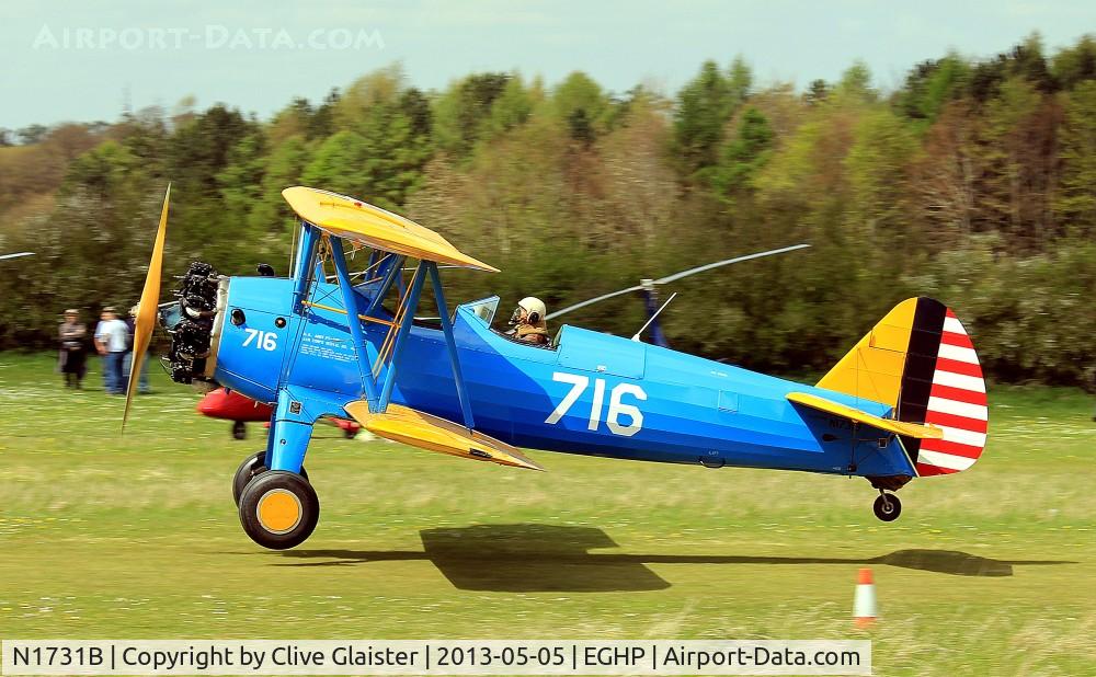 N1731B, 1943 Boeing E75 C/N 75-5716, Eastern Stearman Inc Trustee since February 2008