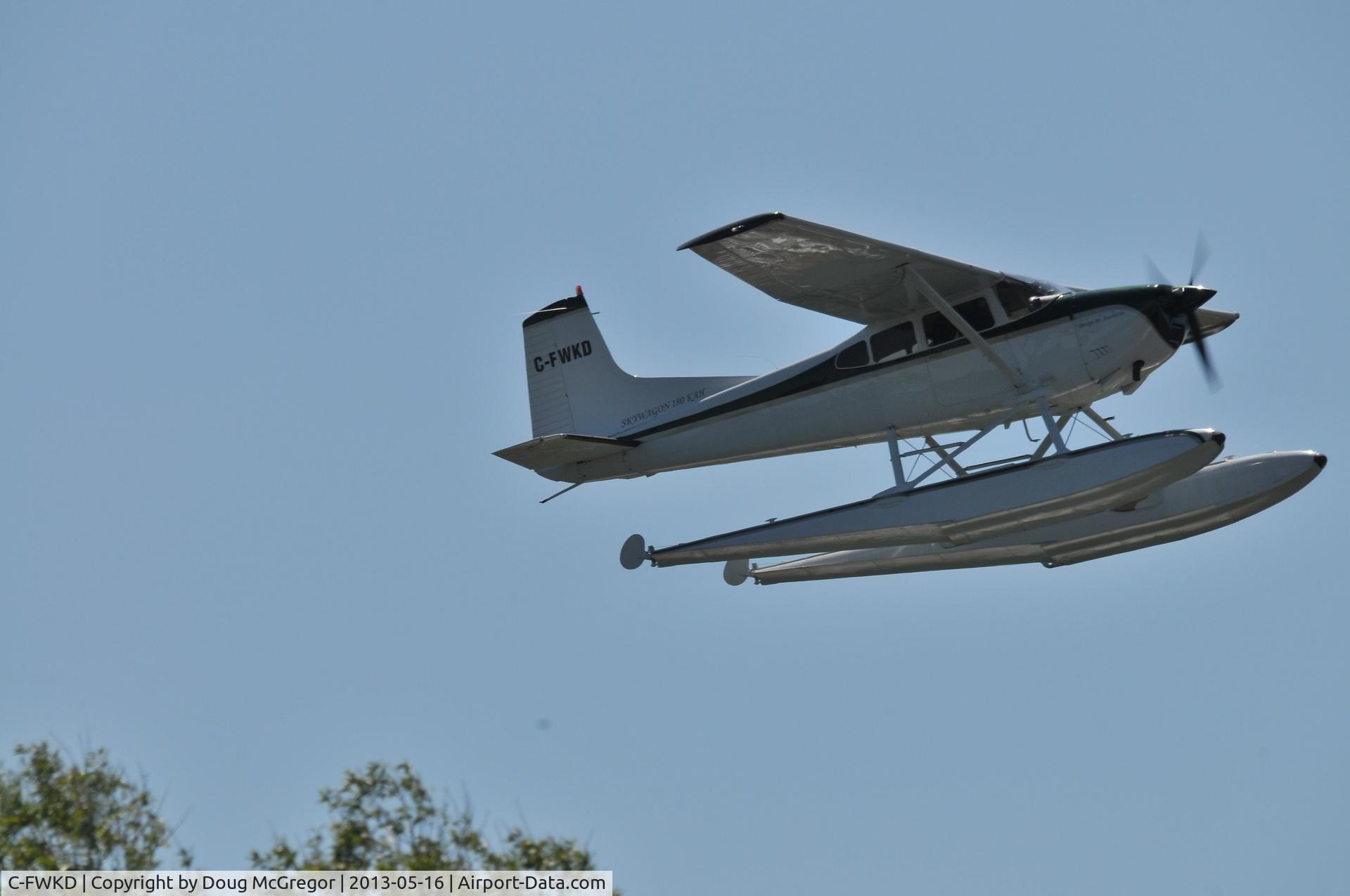C-FWKD, 1968 Cessna 180H Skywagon C/N 18051885, Photographed on Take Off from South Bay (Prince Edward County - Ontario Canada)