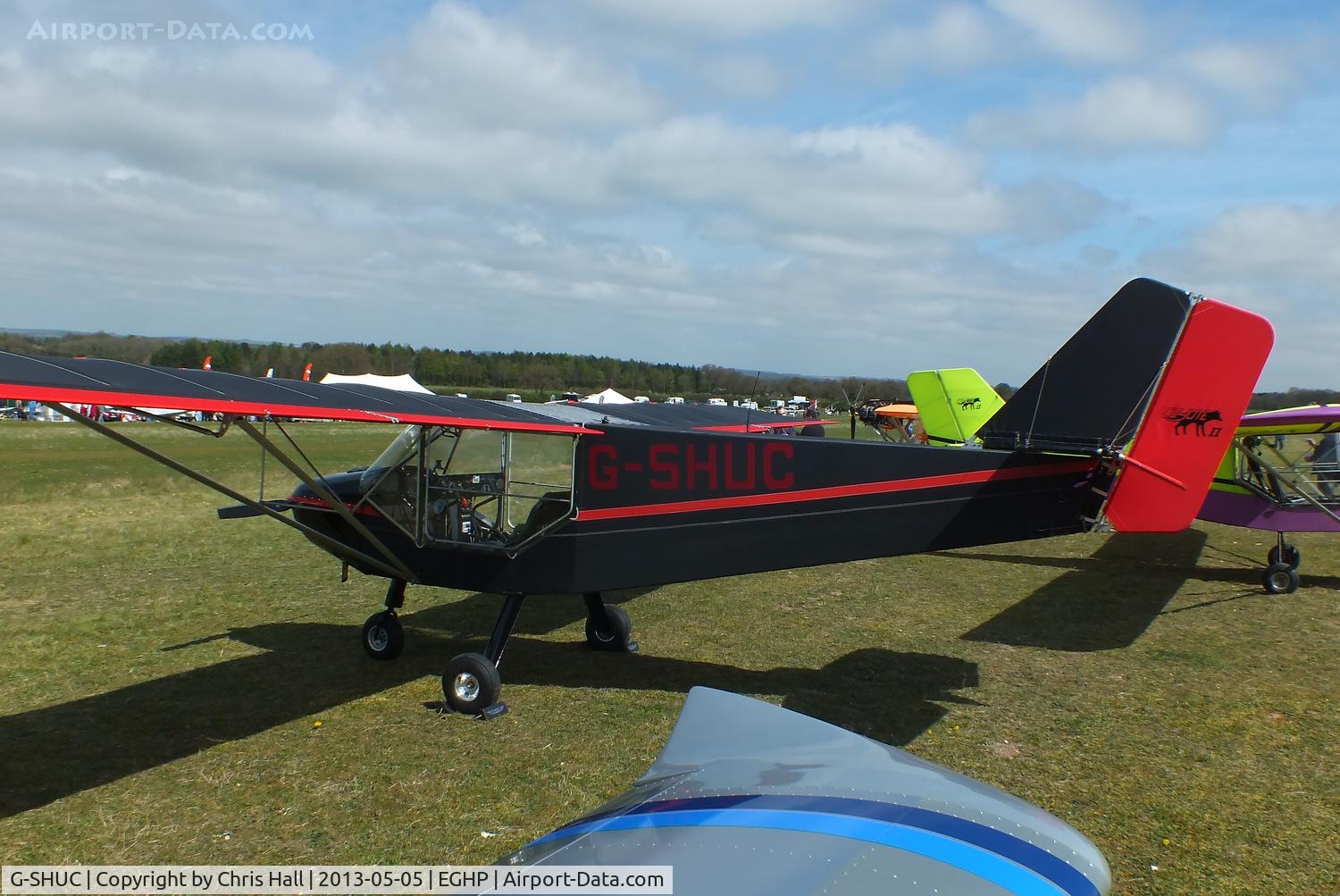 G-SHUC, 1993 Rans S-6ESD Coyote II (Mod) C/N PFA 204-12361, at the LAA Microlight Trade Fair, Popham