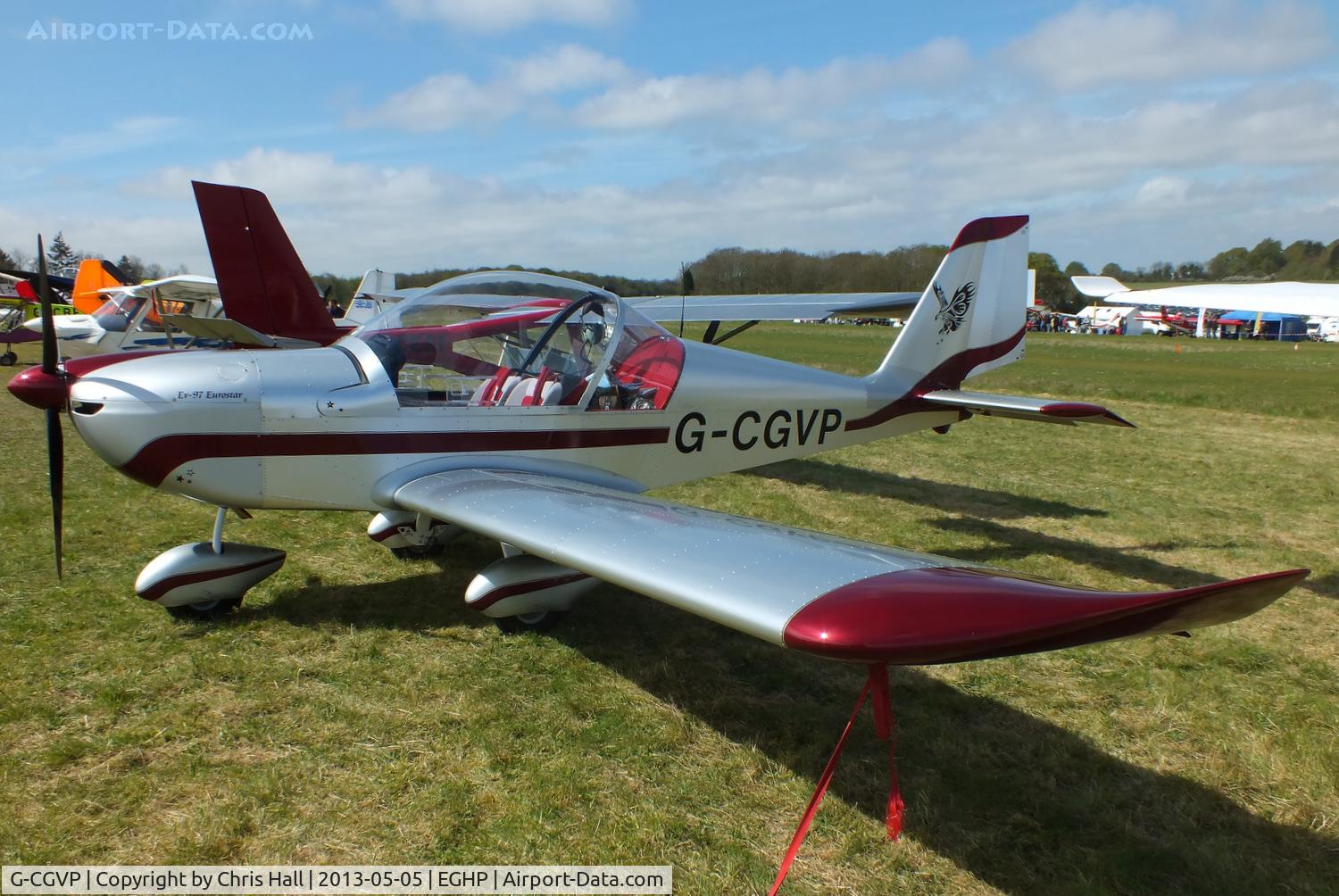 G-CGVP, 2011 Aerotechnik EV-97 Eurostar C/N LAA 315-15047, at the LAA Microlight Trade Fair, Popham