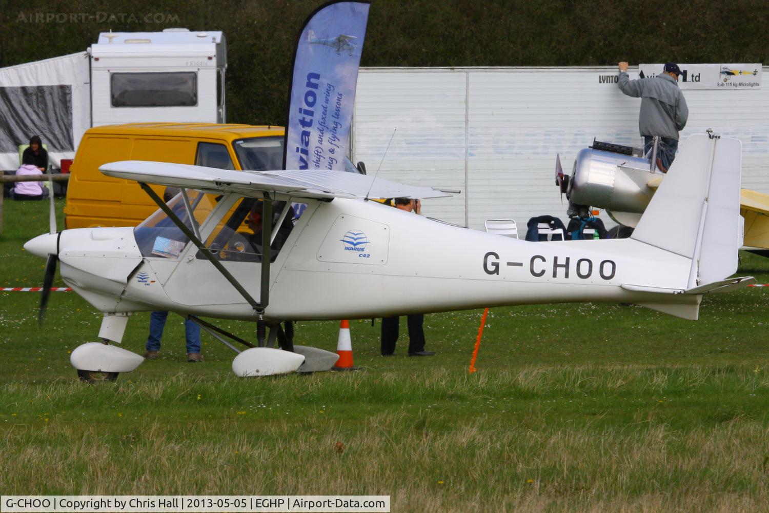 G-CHOO, 2012 Comco Ikarus C42 FB80 C/N 1205-7204, at the LAA Microlight Trade Fair, Popham