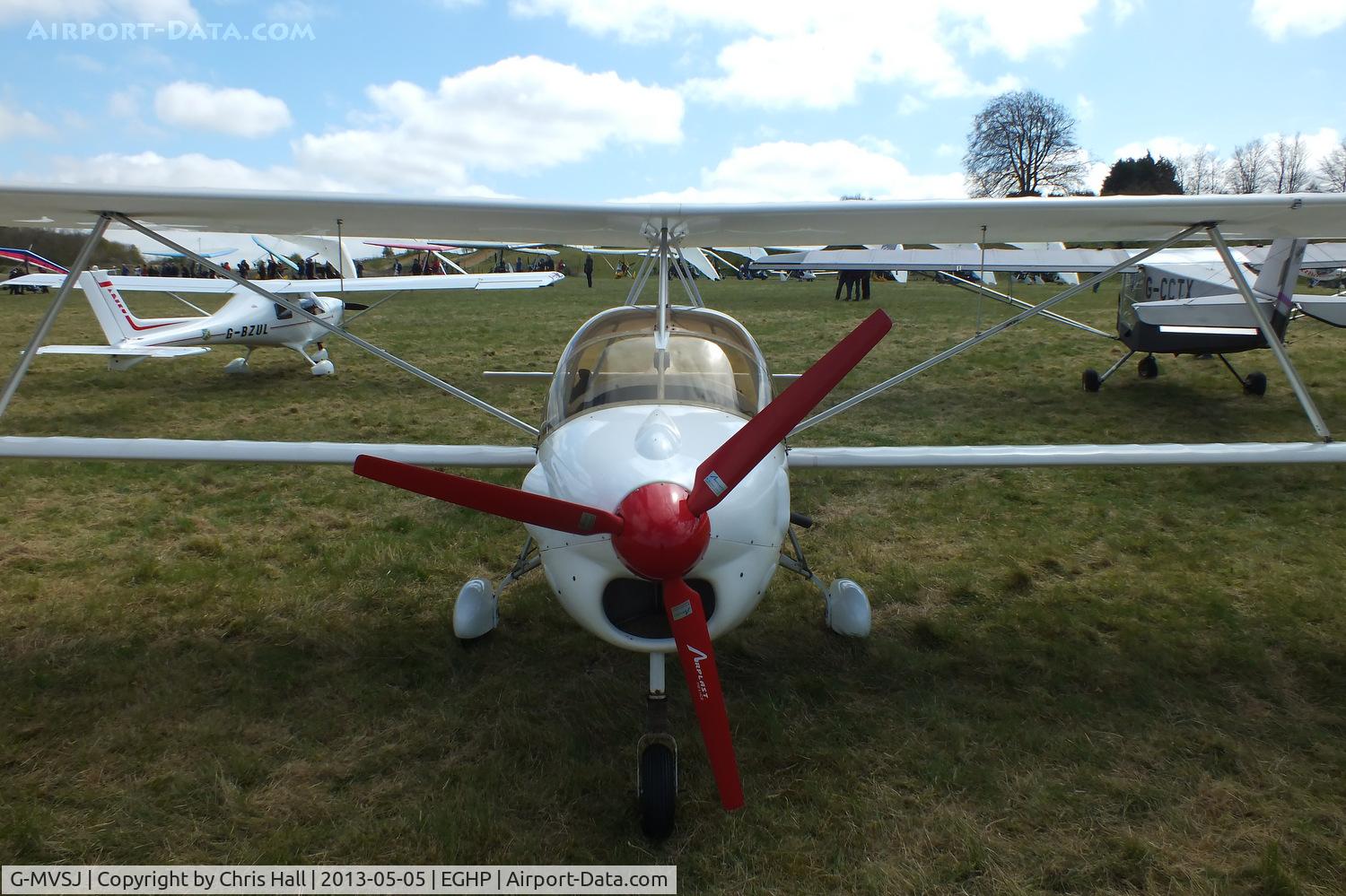 G-MVSJ, 1988 Aviasud Mistral C/N BMAA/HB/013, at the LAA Microlight Trade Fair, Popham