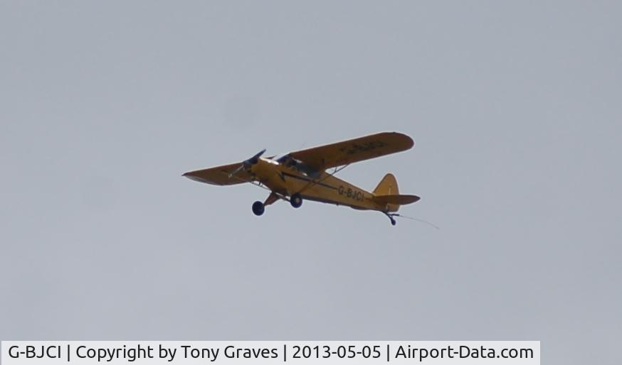 G-BJCI, 1958 Piper PA-18-150 Super Cub C/N 18-6658, Used for towing gliders at Milfield. Tow wire can be seen