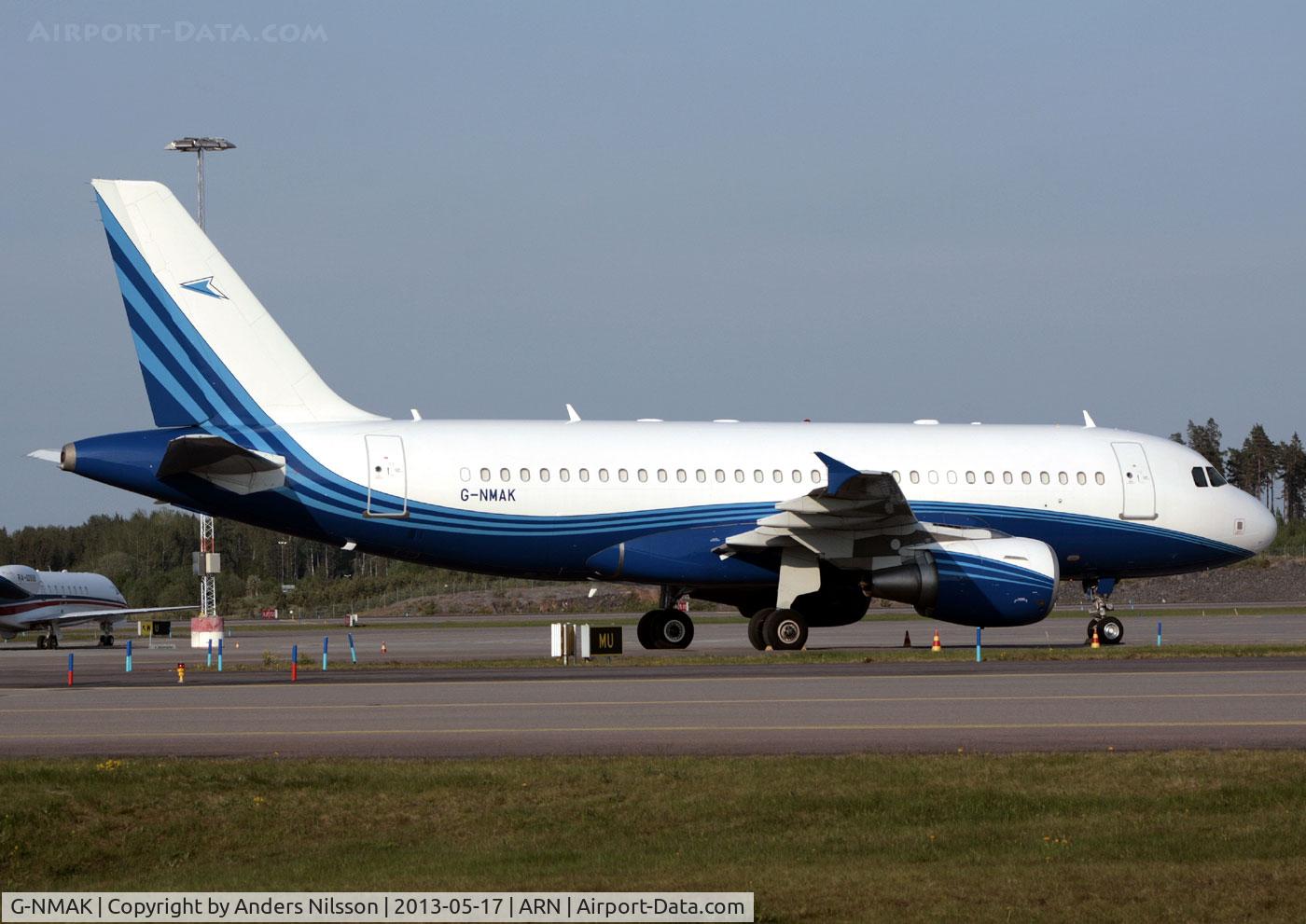 G-NMAK, 2005 Airbus A319-115 C/N 2550, Parked at stand M9.