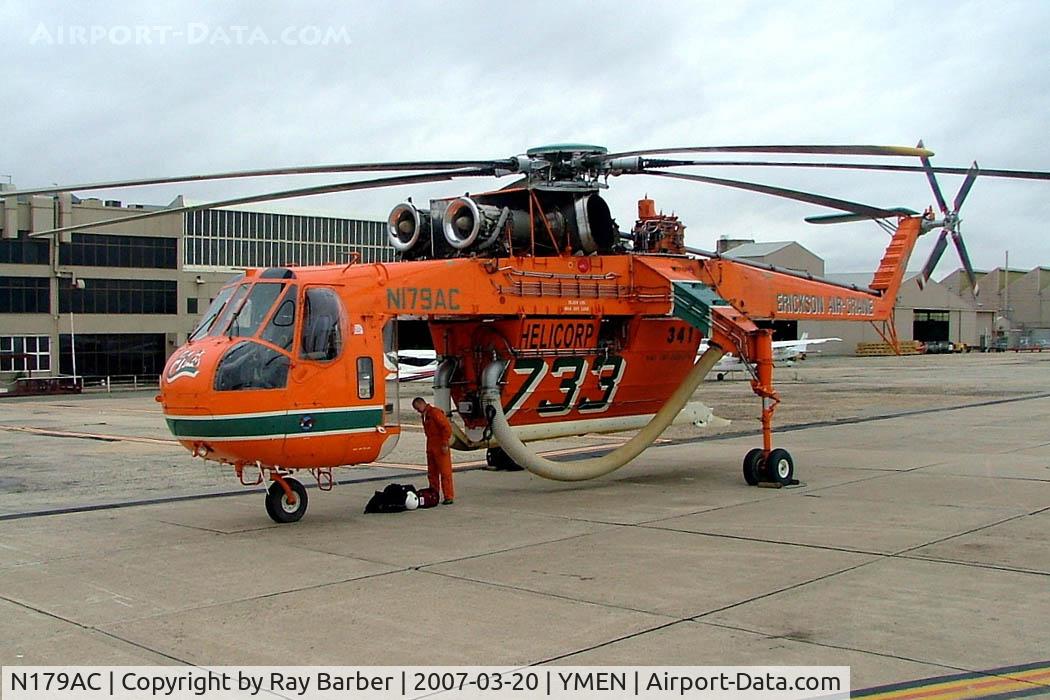 N179AC, 1970 Sikorsky S-64F Skycrane C/N 64091, Sikorsky S-64F Skycrane [64-091] Melbourne-Essendon~VH 20/03/2007