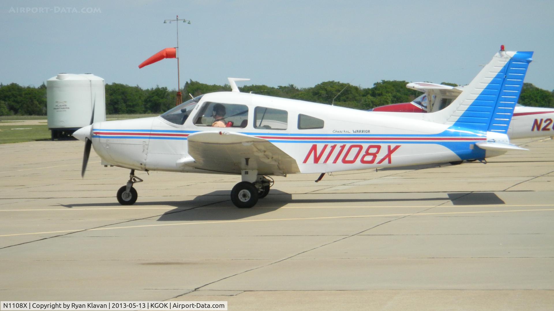 N1108X, 1975 Piper PA-28-151 C/N 28-7515389, Guthrie-Edmond Regional Airport