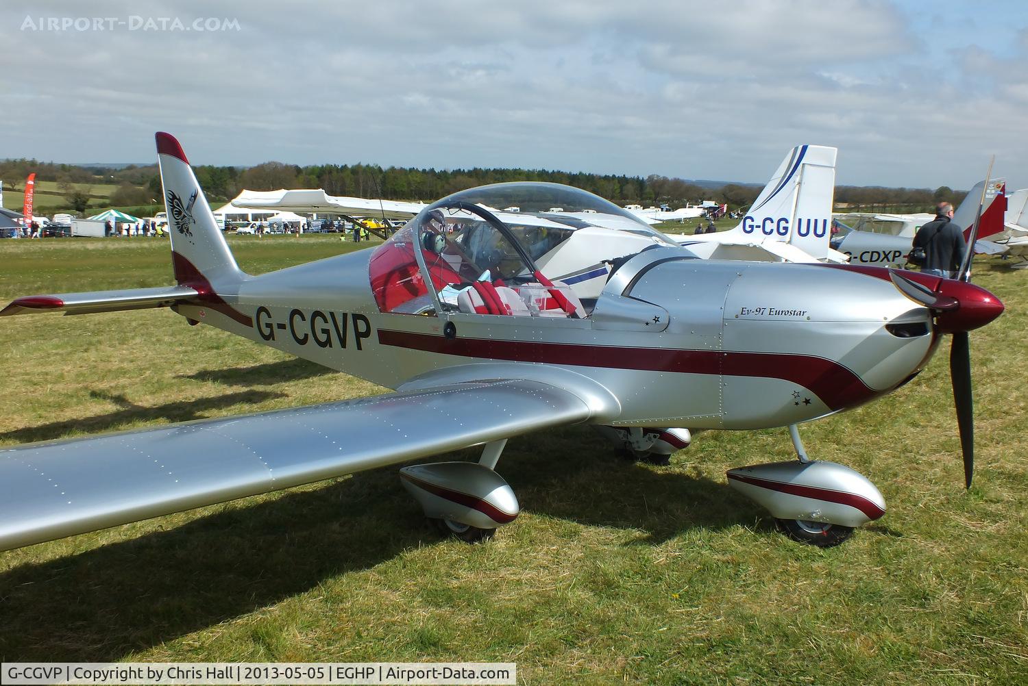 G-CGVP, 2011 Aerotechnik EV-97 Eurostar C/N LAA 315-15047, at the LAA Microlight Trade Fair, Popham
